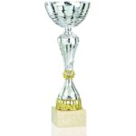 ECONOMIC LINE SILVER CUP WITH GOLD DETAILS 29CM