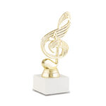 MUSIC TROPHY 15.5CM WITH CUSTOM PRINTED PLATE – PERFECT MUSIC AWARD