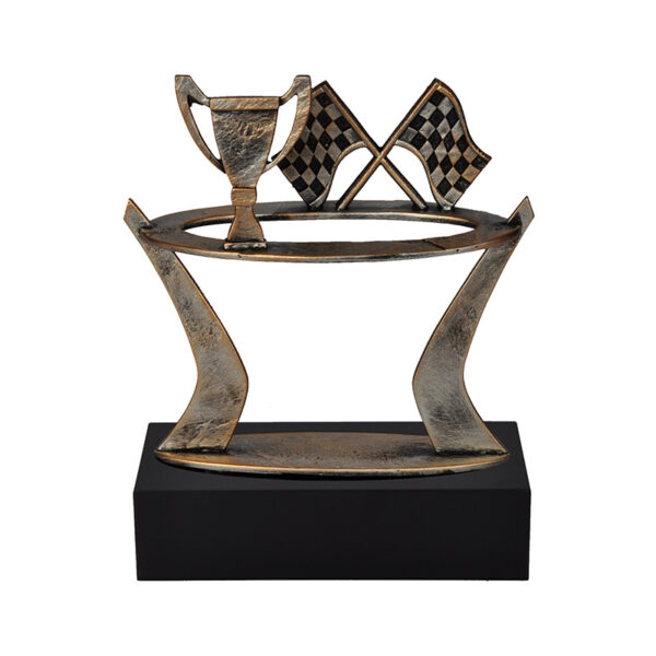 MOTORSPORTS TROPHY 27CM WITH CUSTOM PRINTED PLATE - Image 1