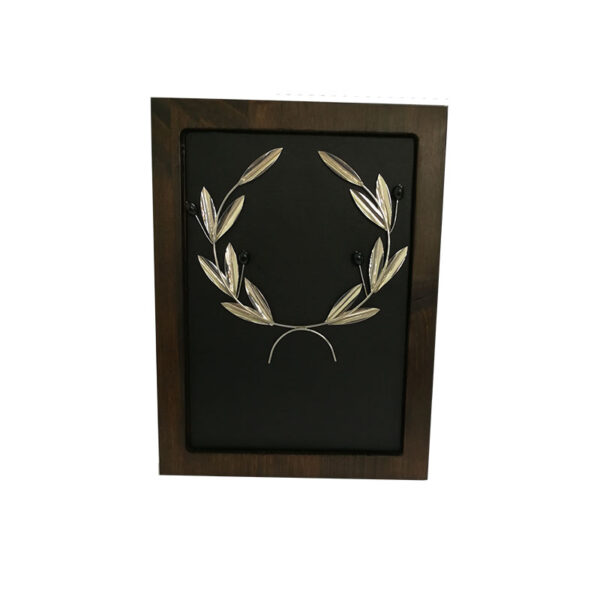 SILVER WREATH PLAQUE – 25X20CM ELEGANT AWARD WITH ENGRAVING - Image 1
