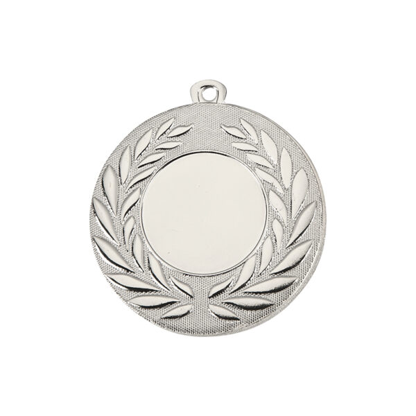 PERSONALIZED SILVER MEDAL 50MM – CUSTOM AWARD MEDAL WITH PRINTED LABEL FOR SPORT - Image 1