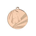 BRONZE MARTIAL ARTS MEDAL 50MM – COPPER JUJUTSU AWARD WITH CUSTOM PRINTED LABEL