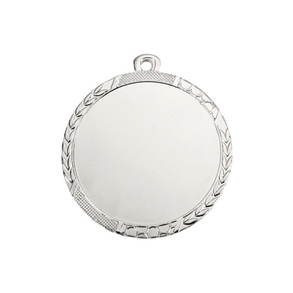 PERSONALIZED SILVER AWARD MEDAL 60MM WITH CUSTOM PRINTED LABEL - Image 1