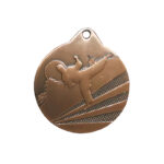 BRONZE MARTIAL ARTS MEDAL 50MM WITH CUSTOM PRINTED LABEL – KARATE & JUDO AWARD