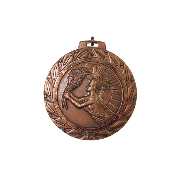 COPPER VICTORY MEDAL 70MM WITH CUSTOM PRINTED LABEL – SPORTS AWARD MEDAL - Image 1