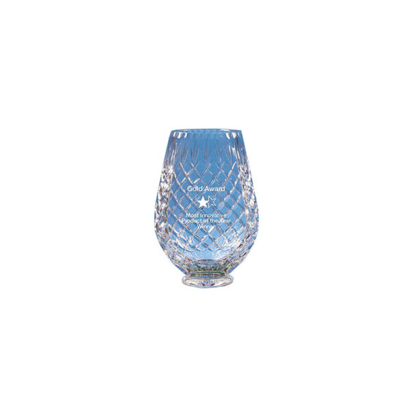 15CM LEAD CRYSTAL PANELLED TULIP VASE – SMALL CUT CRYSTAL FOR GIFTS & AWARDS - Image 1