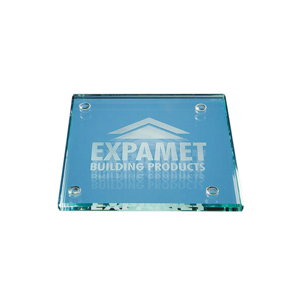 JADE GLASS SQUARE COASTER - Image 1