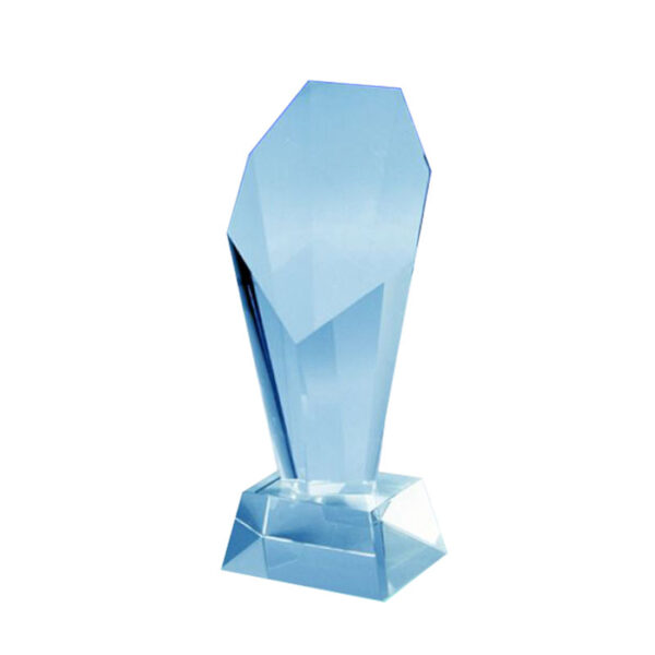 DELUXE CRYSTAL AWARD 19.5CM LIGHT BLUE - Image 1