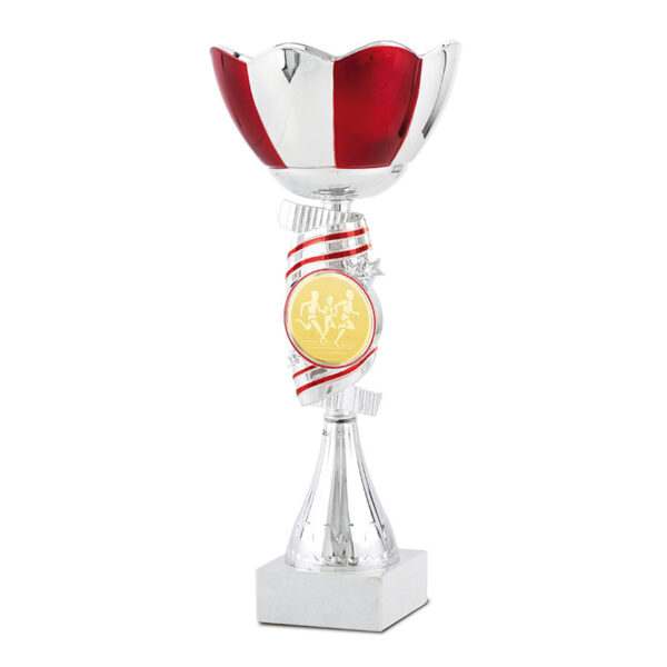 STAR LINE TROPHY 36CM SILVER RED DECOR (OUTLET) - Image 1