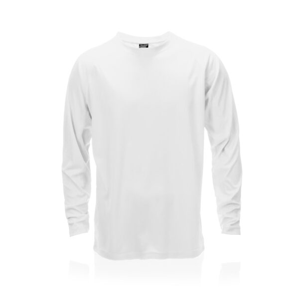 WHITE LONG SLEEVE SPORTS T-SHIRT - Image 1