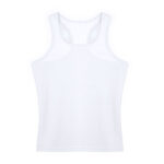 WHITE SLEEVELESS SPORTS T-SHIRT