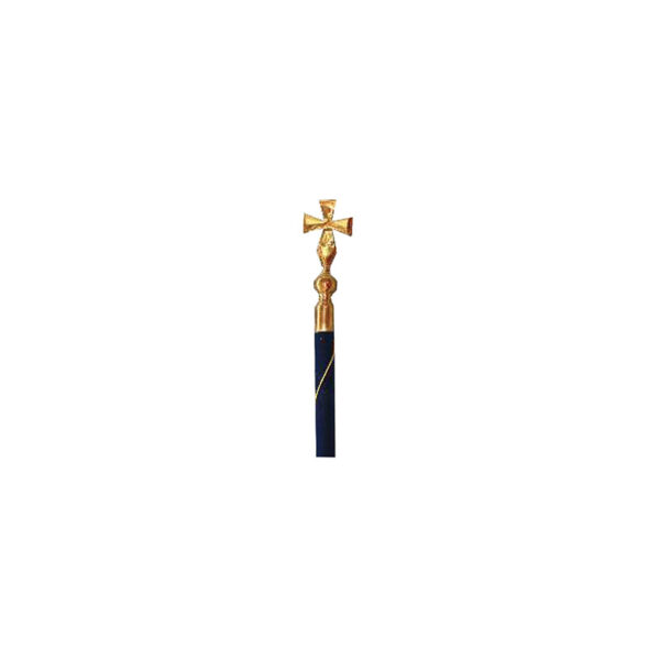 LUXURY VELVET PARADE POLE 2.4M (2-PIECE) – WITH SPEAR OR CROSS TOP - Image 1