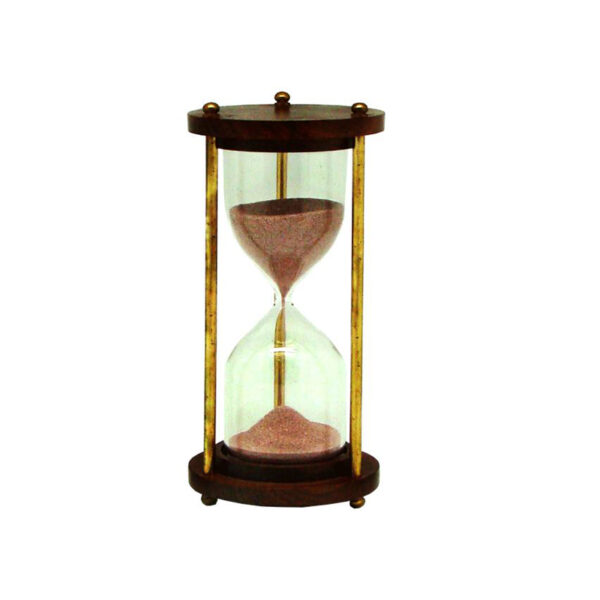 METALLIC & WOODEN HOURGLASS - Image 1