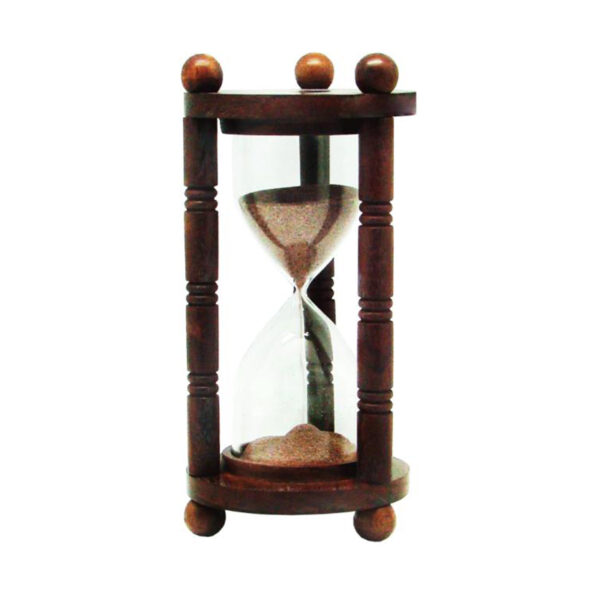 WOODEN HOURGLASS 17CM (PACKAGE INCLUDED) - Image 1