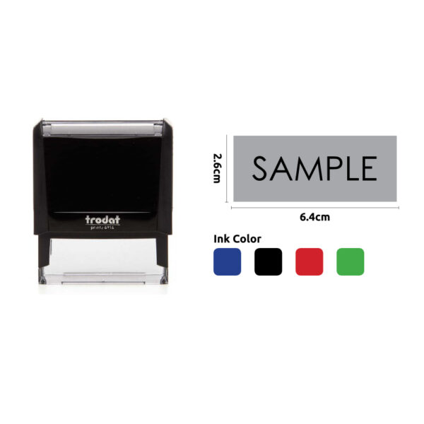 TRODAT CLIMATE NEUTRAL TEXT STAMP 6.4X2.6CM - Image 1
