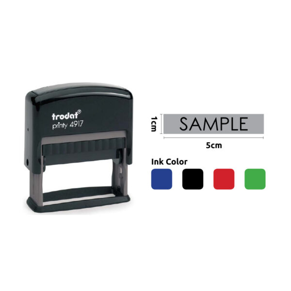 TRODAT CLIMATE NEUTRAL TEXT STAMP 5X1CM - Image 1