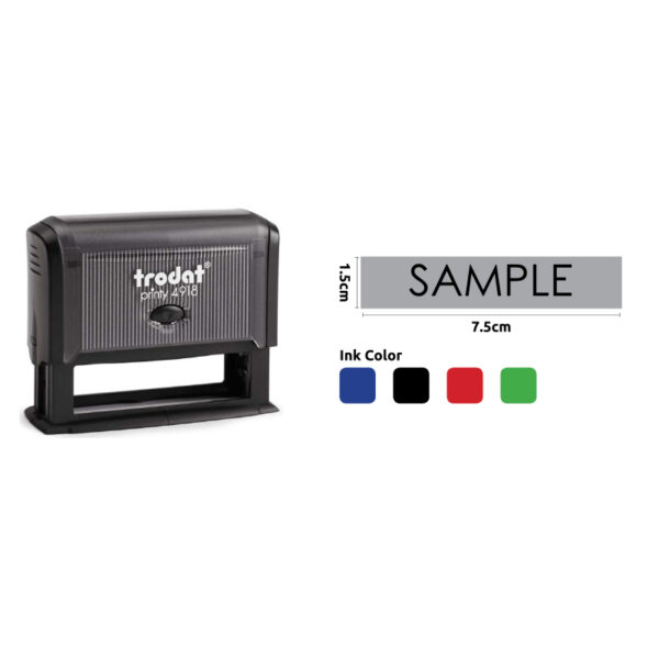 TRODAT CLIMATE NEUTRAL TEXT STAMP 7.5X1.5CM - Image 1