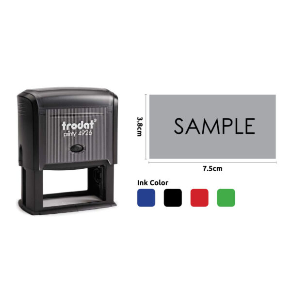TRODAT CLIMATE NEUTRAL TEXT STAMP 7.5X3.8CM - Image 1