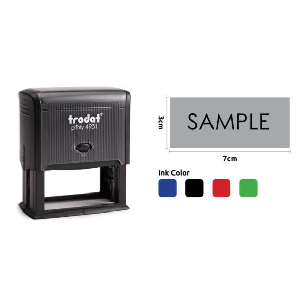 TRODAT CLIMATE NEUTRAL TEXT STAMP 7X3CM - Image 1