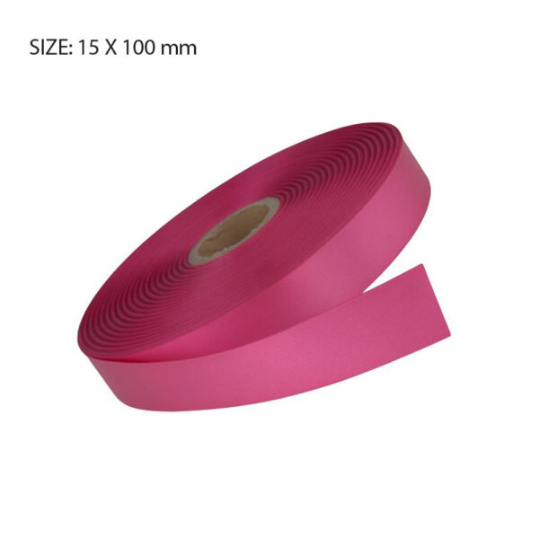 FUCHSIA ELAN SINGLE FACED SATIN 15MMX100M - Image 1