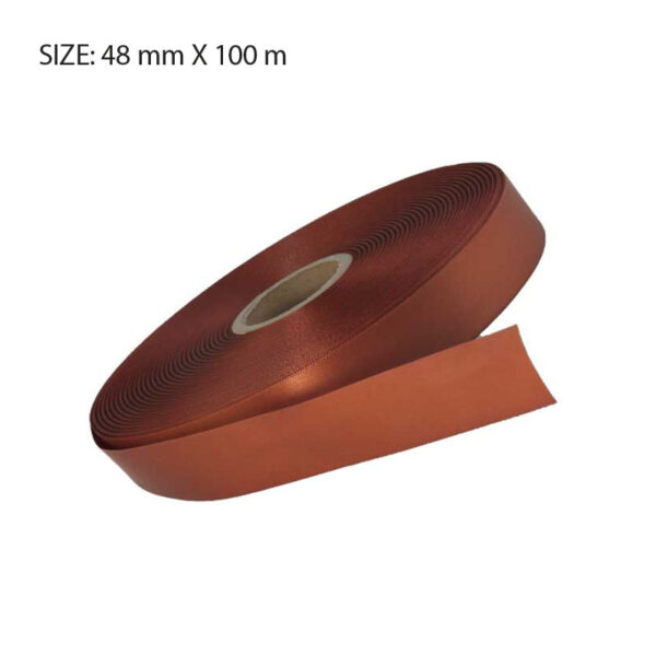RUSSET ELAN SINGLE FACED SATIN 48MMX100M - Image 1