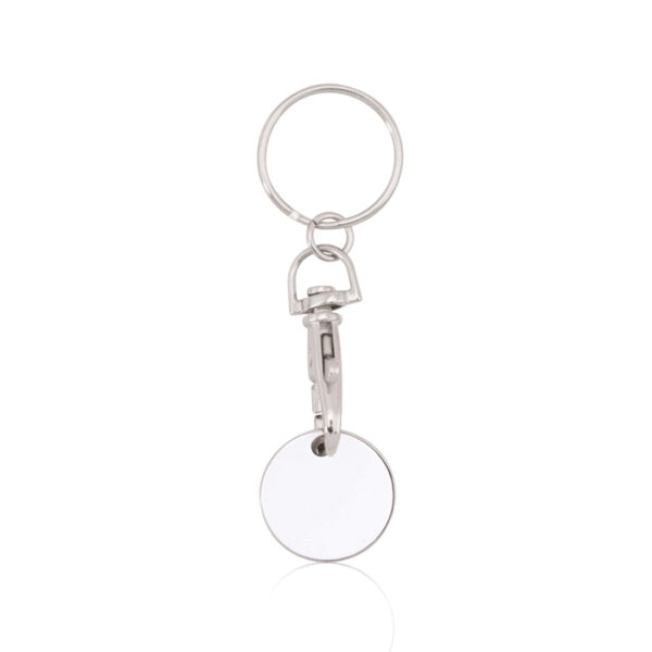 METALLIC KEYCHAIN COIN WITH CARABINER – FUN DESIGN IN ASSORTED COLORS - Image 3