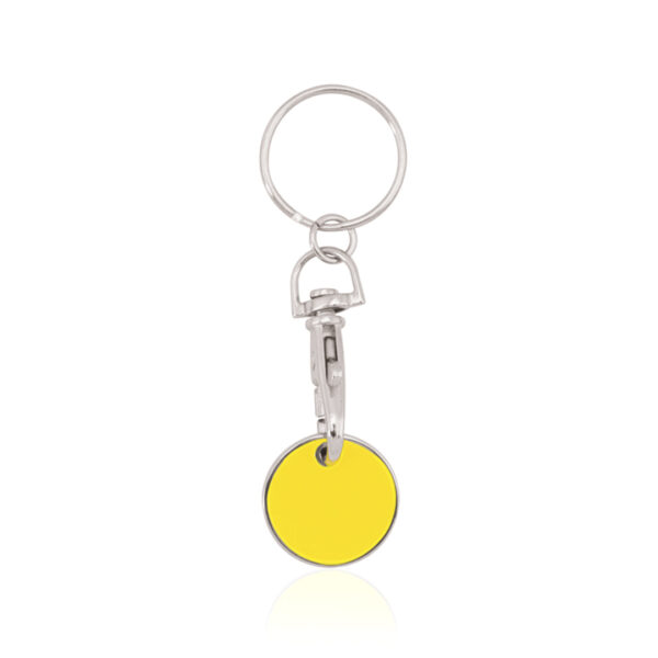 METALLIC KEYCHAIN COIN WITH CARABINER – FUN DESIGN IN ASSORTED COLORS - Image 5