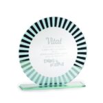 CIRCULAR GLASS AWARD – 21CM | CRYSTAL TROPHY WITH GIFT BOX