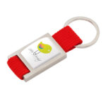COLORFUL POLYESTER RIBBON KEYCHAIN – FUN DESIGN WITH DOMING-READY METAL BODY