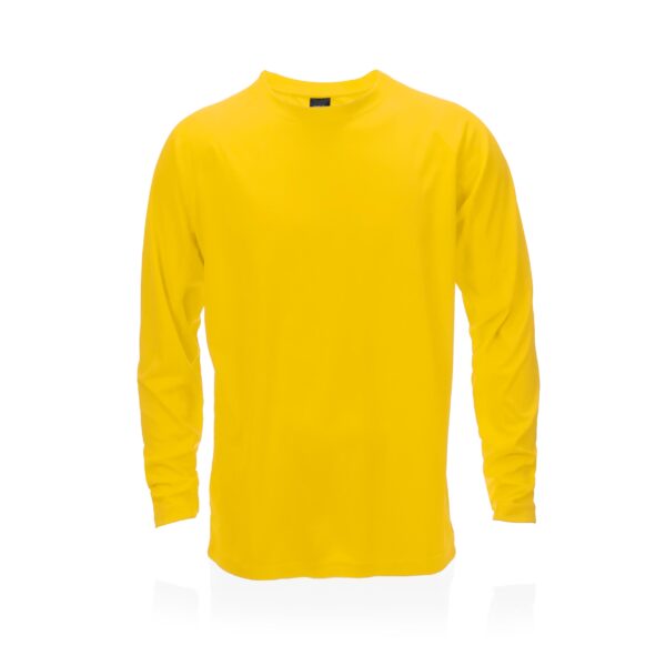 YELLOW LONG SLEEVE SPORTS T-SHIRT – 100% BREATHABLE POLYESTER | 135G/M² - Image 1