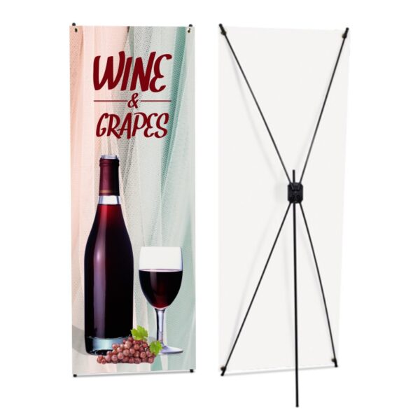 ECONOMY X-BANNER – 160?60CM | FULL-COLOR PRINT INCLUDED | BUDGET DISPLAY STAND - Image 1