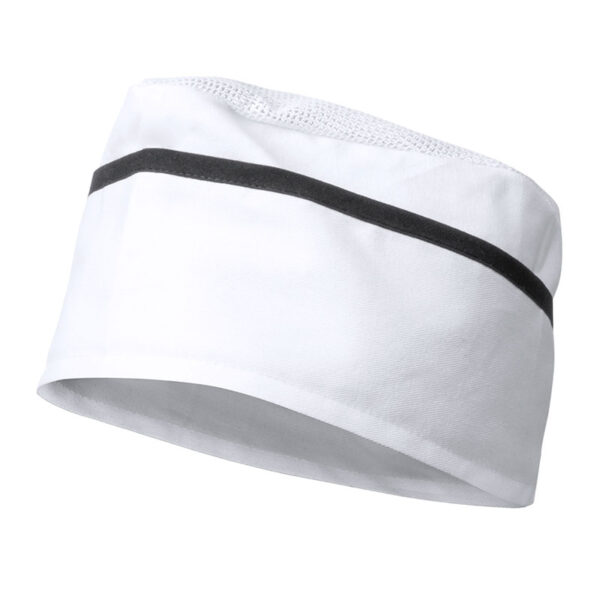 BRIGHTCHEF KITCHEN HAT – WHITE COTTON-POLYESTER WITH COLORFUL ACCENTS - Image 1