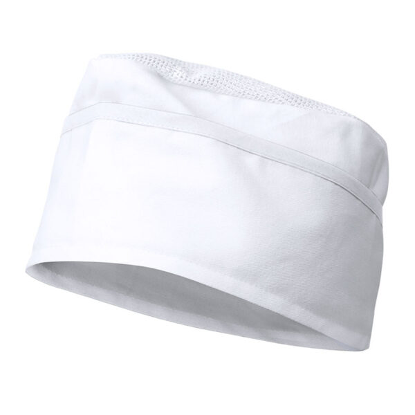 BRIGHTCHEF KITCHEN HAT – WHITE COTTON-POLYESTER WITH COLORFUL ACCENTS - Image 4