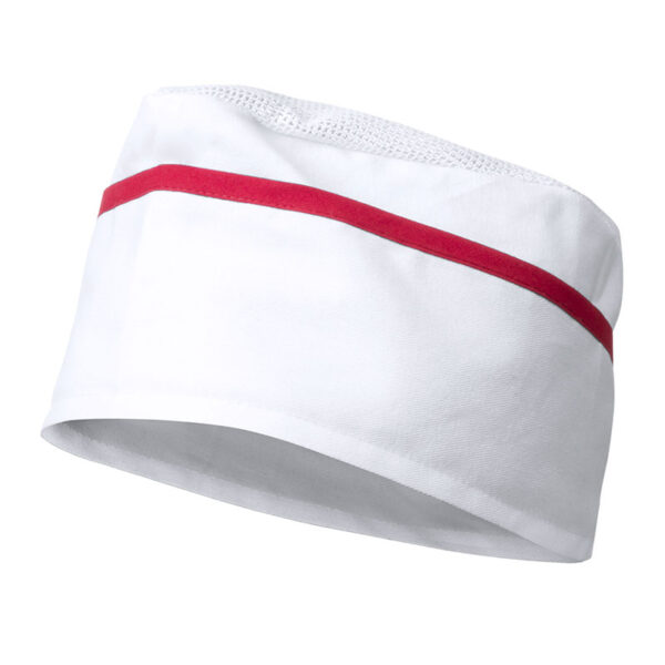 BRIGHTCHEF KITCHEN HAT – WHITE COTTON-POLYESTER WITH COLORFUL ACCENTS - Image 2