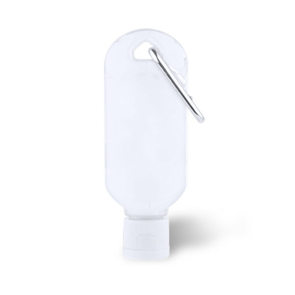 30ML HYDROALCOHOLIC HAND GEL WITH CARABINER – REFILLABLE & GMP CERTIFIED - Image 2