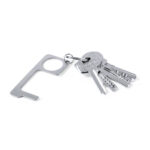 SILVER ANTI-CONTACT HYGIENE KEYRING – STAINLESS STEEL TOUCH-FREE TOOL - Image 2