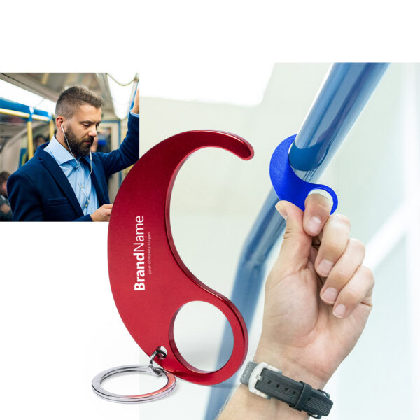 ANTI-CONTACT HYGIENE KEYRING – ALUMINUM TOUCH-FREE TOOL FOR PUBLIC SAFETY - Image 1