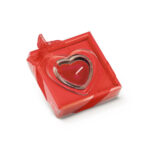 HEART SHAPED CANDLE ANG GLASS BASE