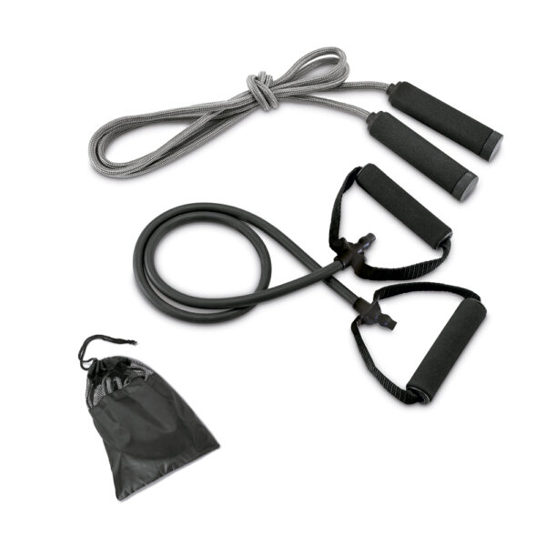 FITNESS SET WITH ELASTIC AND SKIPPING ROPE - Image 1