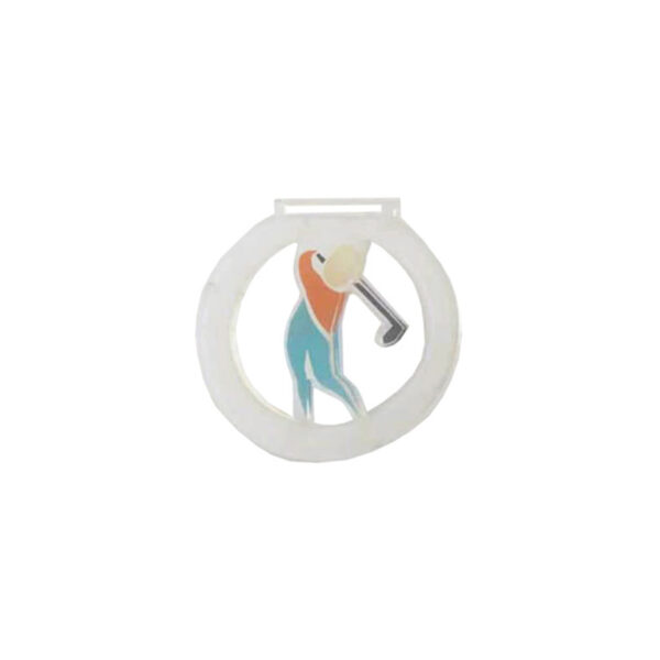 GOLF PLEXIGLASS MEDAL 7.5CM - Image 1
