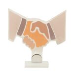 ARTISTIC SHAKING HANDS PLEXIGLASS AWARD 28CM
