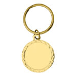 GOLD KEY RING WITH WREATH DETAILS