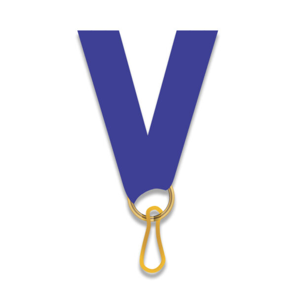 NECK RIBBON BLUE 1CM WITH CLIP - Image 1