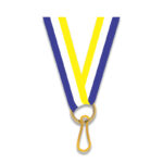 NECK YELLOW/BLUE/WHITE RIBBON 1CM
