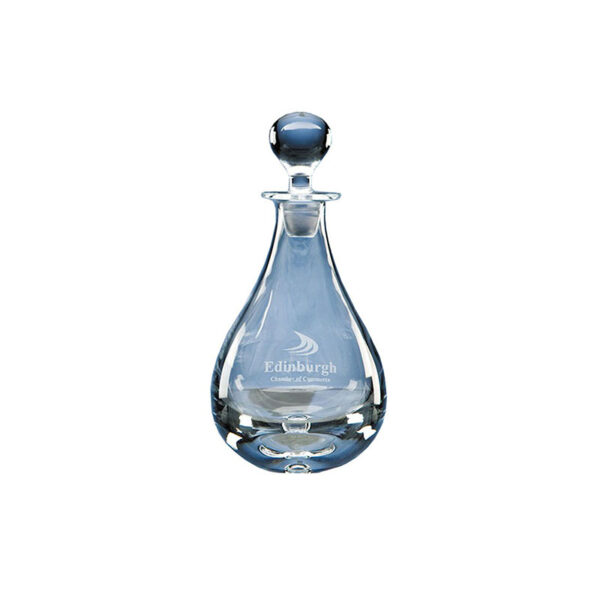 0.75L HANDMADE TEARDROP WINE DECANTER – ELEGANT GLASS POURER - Image 1