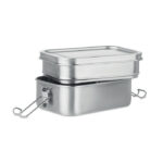 STAINLESS STEEL LUNCHBOX – 2 COMPARTMENTS – LEAK-PROOF & DURABLE – 1200ML - Image 3