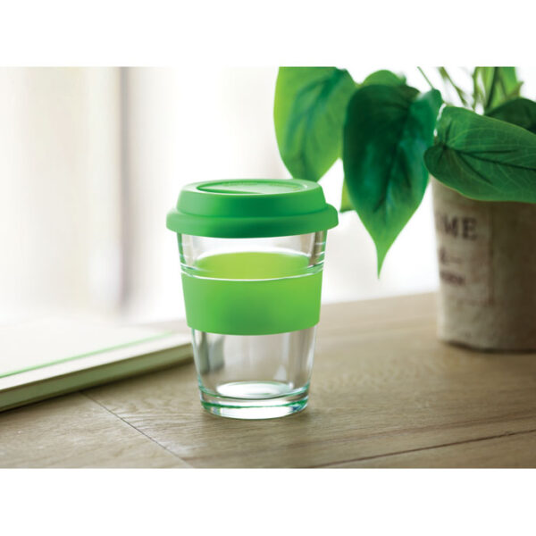 GLASS TUMBLER WITH SILICONE LID AND GRIP - Image 7