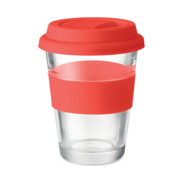 GLASS TUMBLER WITH SILICONE LID AND GRIP - Image 3