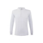 WHITE LONG SLEEVE POLO SHIRT BY KEYA