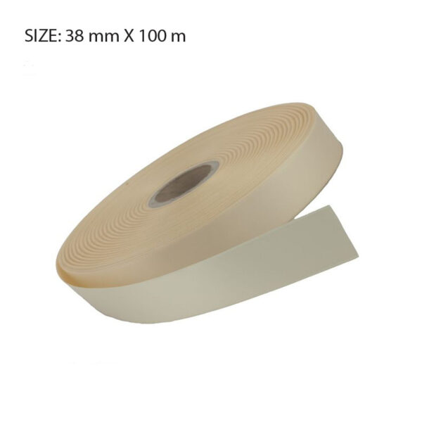 CREAM ELAN SINGLE FACE SATIN 38MMX100M - Image 1